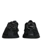 Dolce & Gabbana Black Lace Up Low Top NS1 Sneakers Shoes