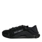 Dolce & Gabbana Black Lace Up Low Top NS1 Sneakers Shoes