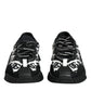 Dolce & Gabbana Black Logo Lace Up Low Top NS1 Sneakers Shoes