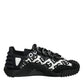 Dolce & Gabbana Black Logo Lace Up Low Top NS1 Sneakers Shoes