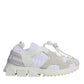 Dolce & Gabbana White Mesh Sorrento Trekking Sneakers Shoes