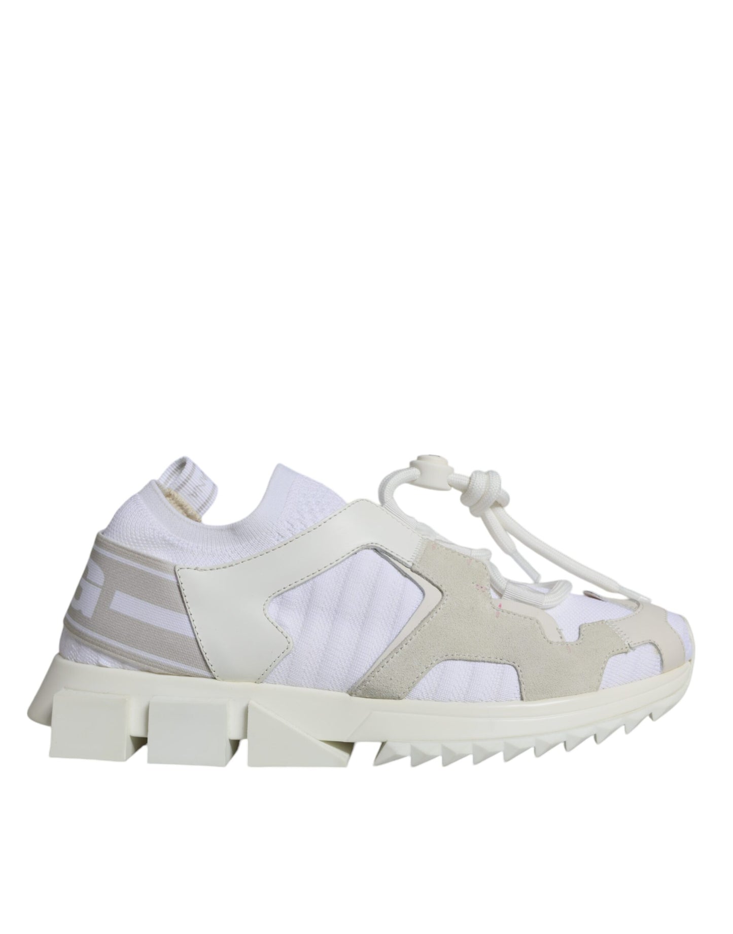 Dolce & Gabbana White Mesh Sorrento Trekking Sneakers Shoes