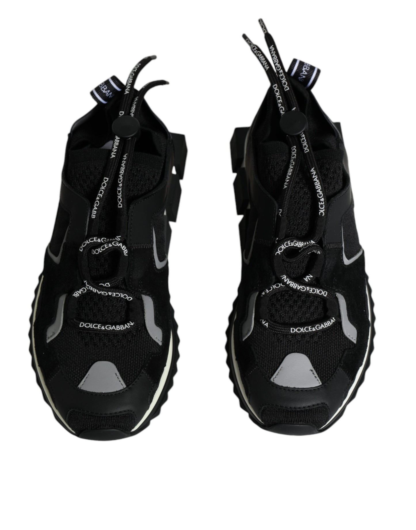 Dolce & Gabbana Black Mesh Sorrento Trekking Sneakers Shoes