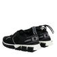 Dolce & Gabbana Black Mesh Sorrento Trekking Sneakers Shoes