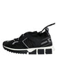 Dolce & Gabbana Black Mesh Sorrento Trekking Sneakers Shoes