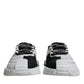 Dolce & Gabbana White Black Low Top NS1 Sneakers Shoes