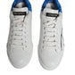 Dolce & Gabbana White Blue Portofino Low Top Sneakers Shoes