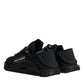 Dolce & Gabbana Black Nylon Low Top NS1 Sneakers Shoes