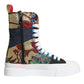 Dolce & Gabbana Multicolor Patchwork Logo High Top Sneakers Shoes