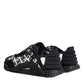 Dolce & Gabbana Black Logo Lace Up Low Top NS1 Sneakers Shoes