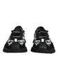 Dolce & Gabbana Black Logo Lace Up Low Top NS1 Sneakers Shoes