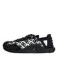 Dolce & Gabbana Black Logo Lace Up Low Top NS1 Sneakers Shoes