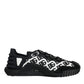 Dolce & Gabbana Black Logo Lace Up Low Top NS1 Sneakers Shoes