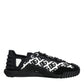 Dolce & Gabbana Black Logo Lace Up Low Top NS1 Sneakers Shoes