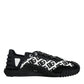 Dolce & Gabbana Black Logo Lace Up Low Top NS1 Sneakers Shoes