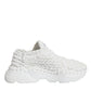 Dolce & Gabbana White Knitted Daymaster Sneakers Shoes