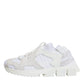 Dolce & Gabbana White Mesh Sorrento Trekking Sneakers Shoes