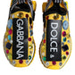 Dolce & Gabbana Yellow Sorrento Crystals Low Top Sneakers Shoes