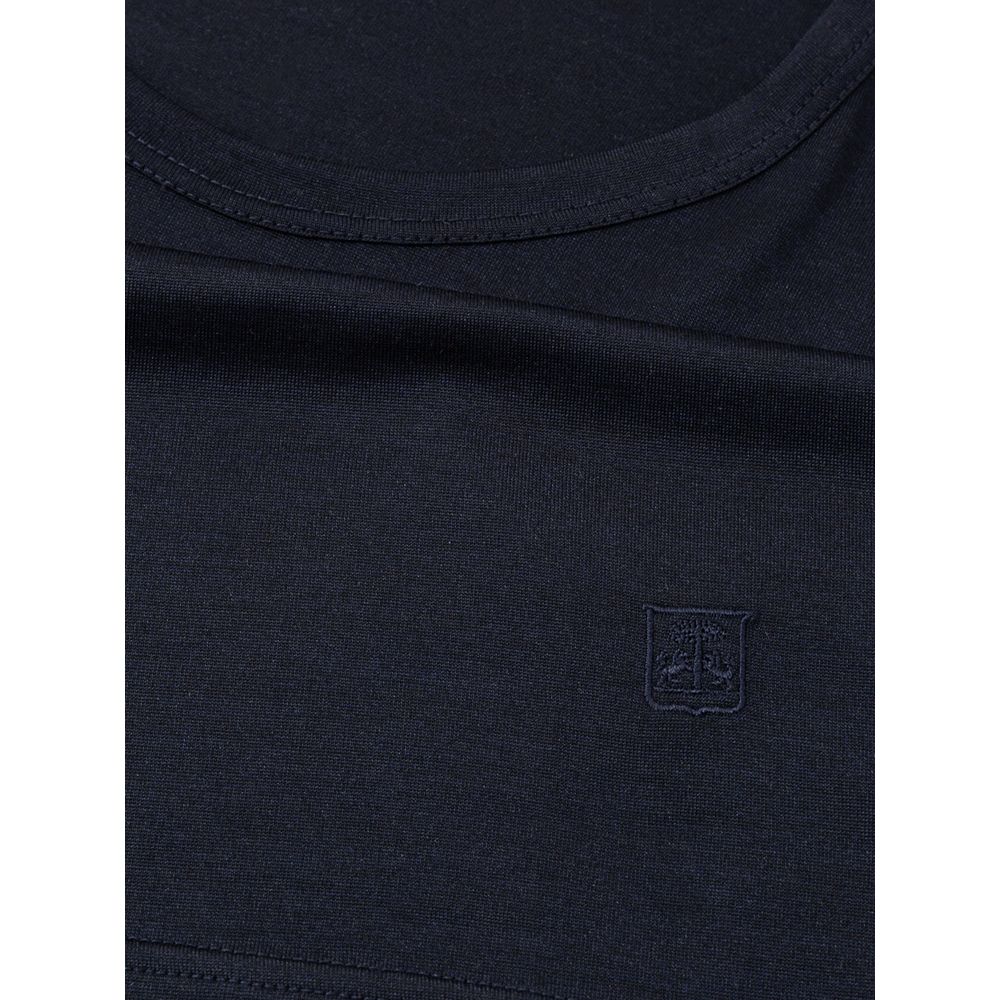 Corneliani Blue Silk T-Shirt