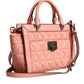 Michael Kors Peach Quilted Leather Logo Crossbody VIVIANNE Messenger Bag