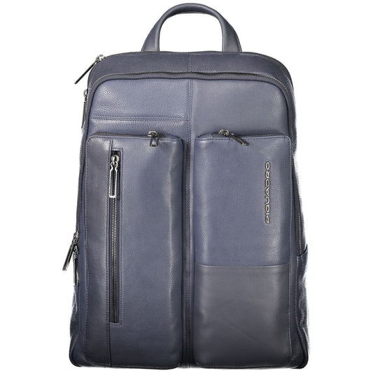 Piquadro Blue Leather Backpack