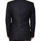 Dolce & Gabbana Black Wool Single Breasted Dress Coat Blazer