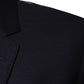 Dolce & Gabbana Black Wool Single Breasted Dress Coat Blazer