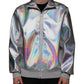 Dolce & Gabbana Silver Iridescent Full Zip Men Bomber Jacket