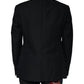 Dolce & Gabbana Black Linen Double Breasted Dress Blazer