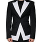 Dolce & Gabbana Black White Single Breasted Dress Blazer