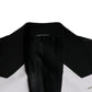 Dolce & Gabbana Black White Single Breasted Dress Blazer