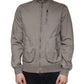 Armani Jeans Brown Cotton Full Zip Bomber Logo Jacket