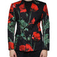 Dolce & Gabbana Black Floral Double Breasted Dress Blazer