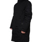 Dolce & Gabbana Black Hooded Parka Cotton Trench Coat Jacket