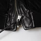 Dolce & Gabbana Black Calf Leather Quilted Full Zip Jacket