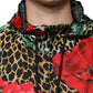 Dolce & Gabbana Multicolor Leopard Floral Hooded Jacket