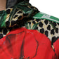 Dolce & Gabbana Multicolor Leopard Floral Hooded Jacket