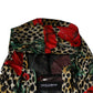 Dolce & Gabbana Multicolor Leopard Floral Hooded Jacket