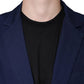 Dolce & Gabbana Blue Notch Single Breasted Dress Coat Blazer