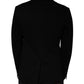 Dolce & Gabbana Black Crown Bee Single Breasted Coat Blazer