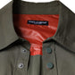 Dolce & Gabbana Military Green Cotton Bend Collared Coat Jacket