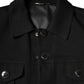 Dolce & Gabbana Black Cotton Blend Button Down Jacket