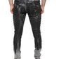 Dolce & Gabbana Black Embellished Cotton Skinny Denim Jeans