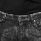 Dolce & Gabbana Black Embellished Cotton Skinny Denim Jeans