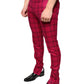 Dolce & Gabbana Pink Checkered Wool Skinny Pants