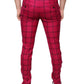 Dolce & Gabbana Pink Checkered Wool Skinny Pants