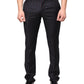 Dolce & Gabbana Black Stripes Skinny Men Dress Pants