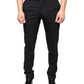 Dolce & Gabbana Black Wool Skinny Men Dress Pants