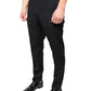 Dolce & Gabbana Black Wool Skinny Men Dress Pants