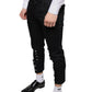 Dolce & Gabbana Black Cotton Embellished Cropped Pants